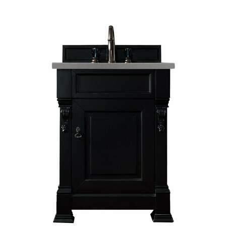 Brookfield 26in Single Vanity, Antique Black w/ 3 CM Grey Expo Quartz Top -  JAMES MARTIN VANITIES, 147-114-V26-AQB-3GEX